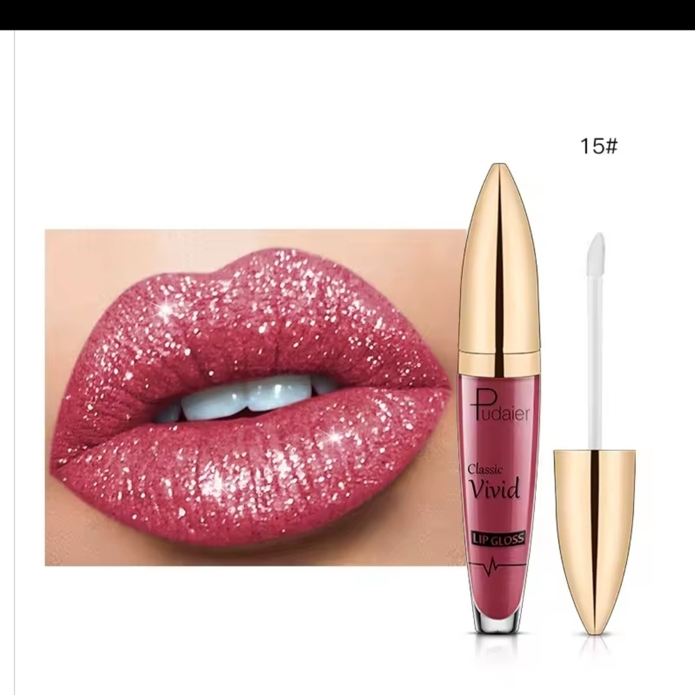 Pudaier Diamond Glitter Liquid Lipstick In #15